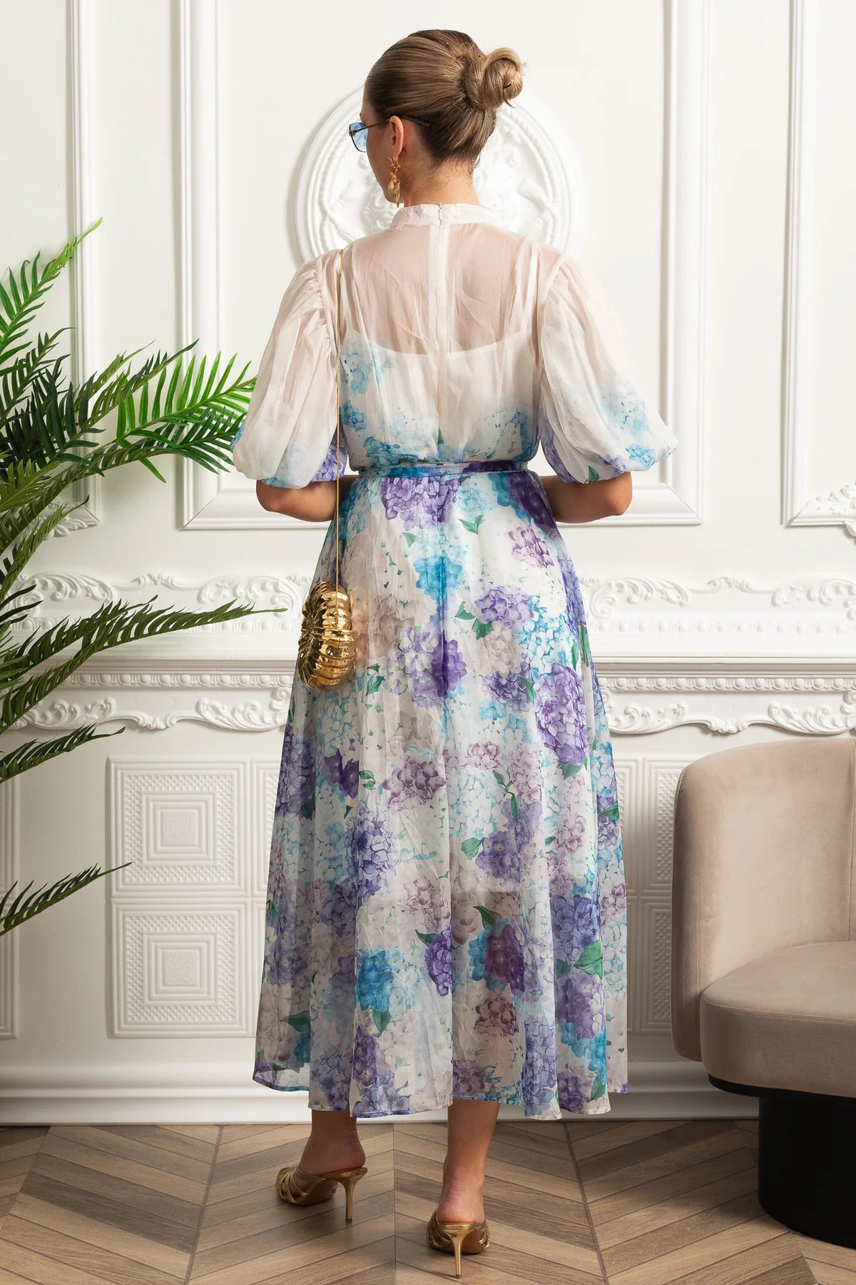 Blossom Sheer Midi Dress