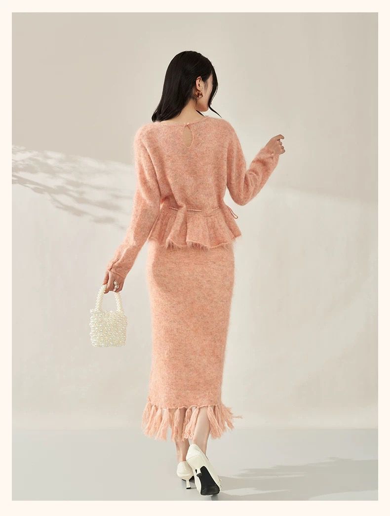 Peach Soft Knit Set