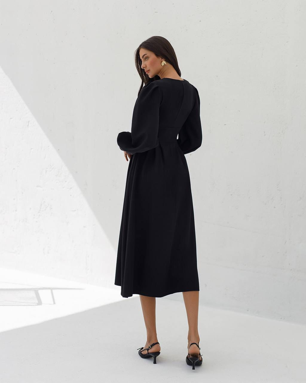 Gloria Midi Dress Black