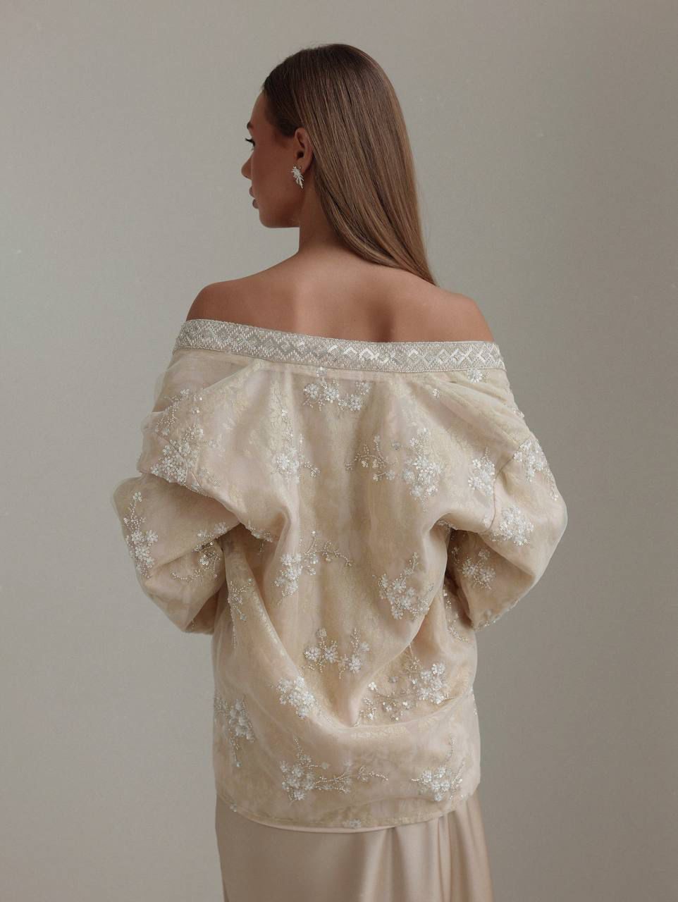 Embroidered Organza Kimono