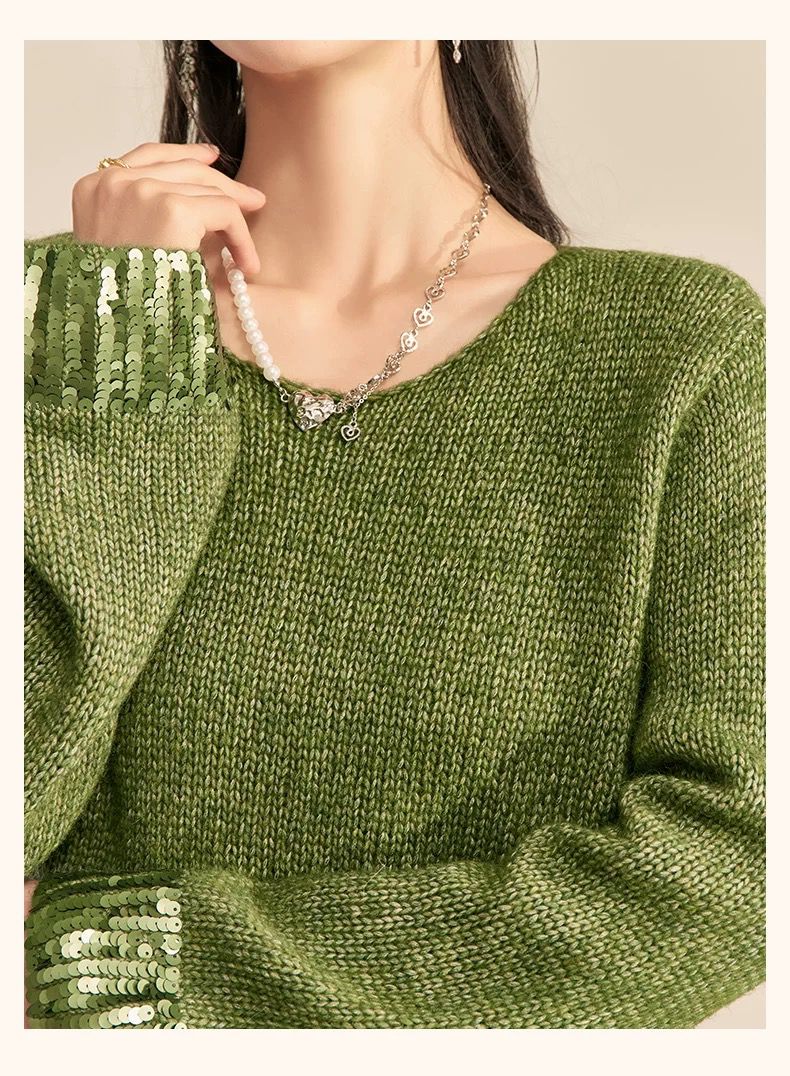 В'язаний светр з блискітками