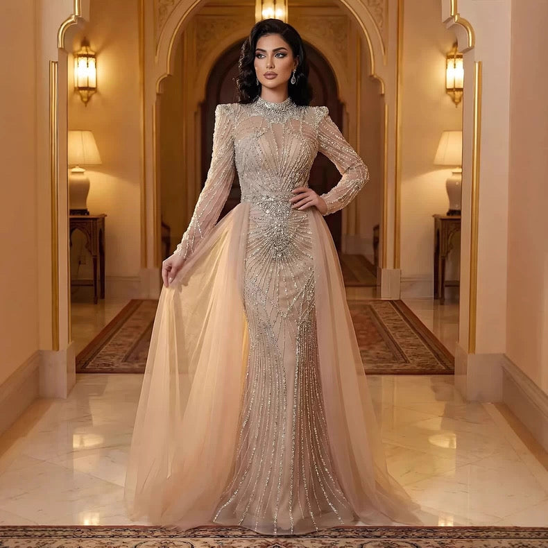 Aurielle Gold Evening Gown