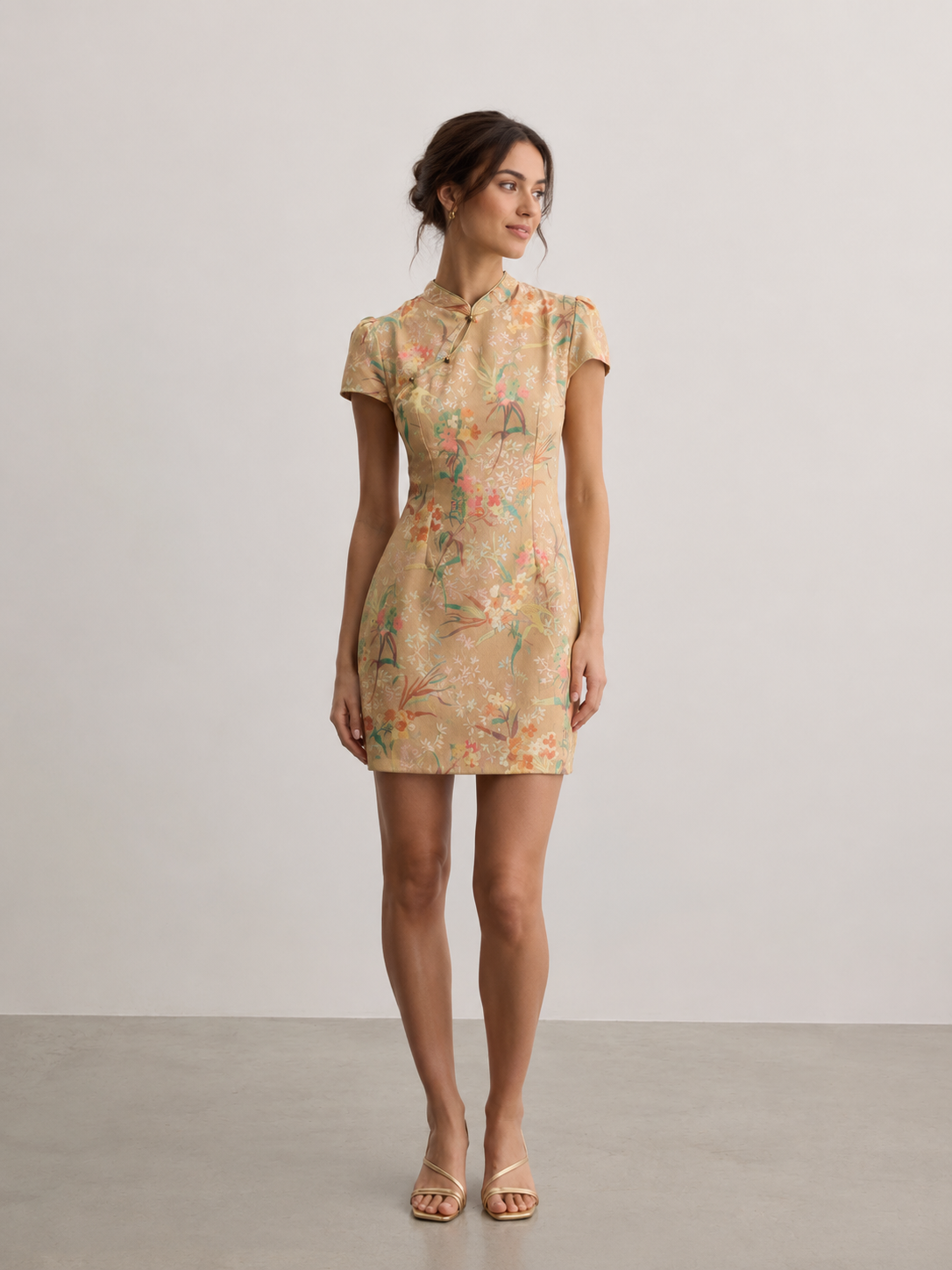Floral Jacquard Mini Dress