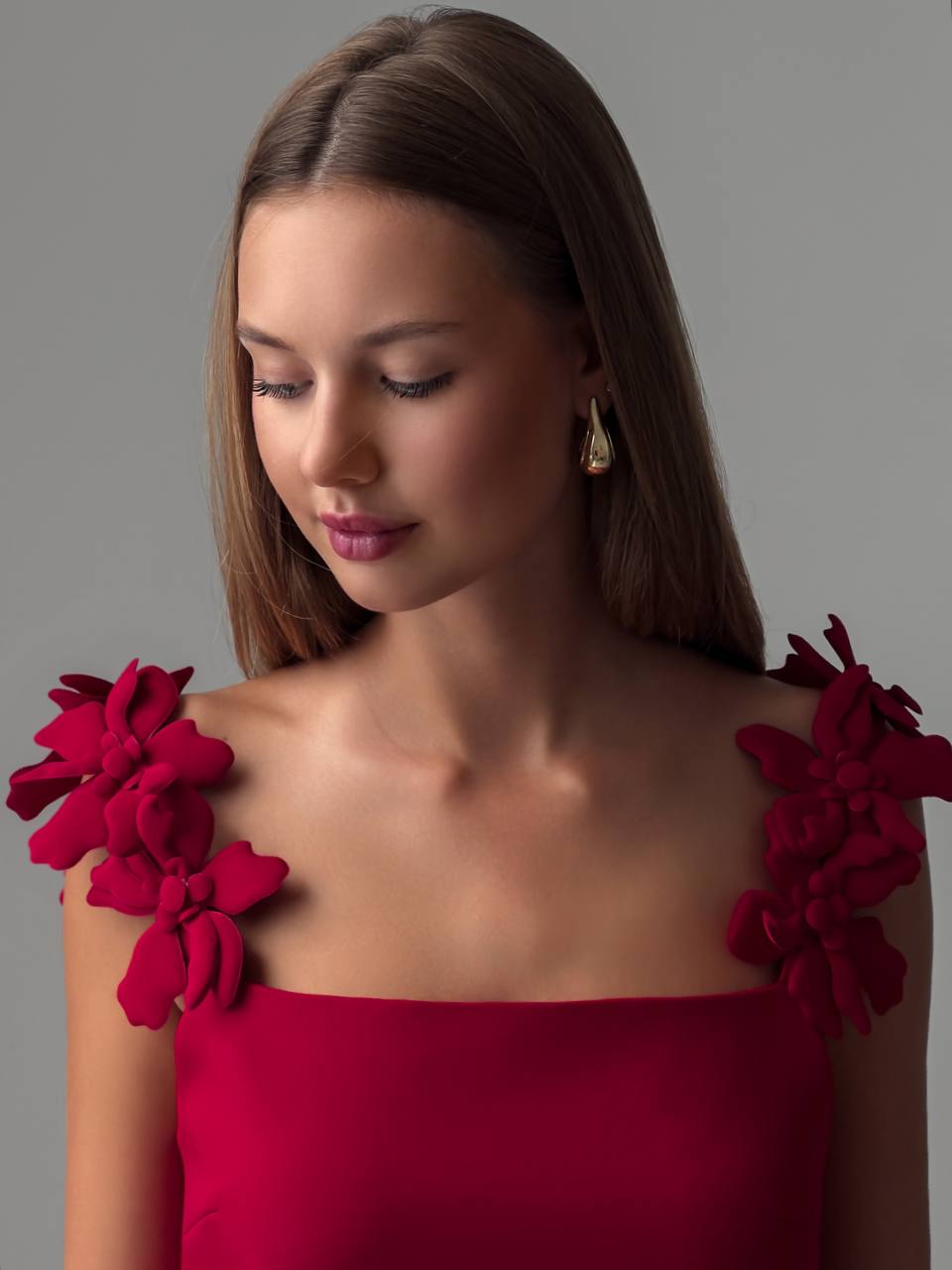 Camellia Floral Strap Mini Dress