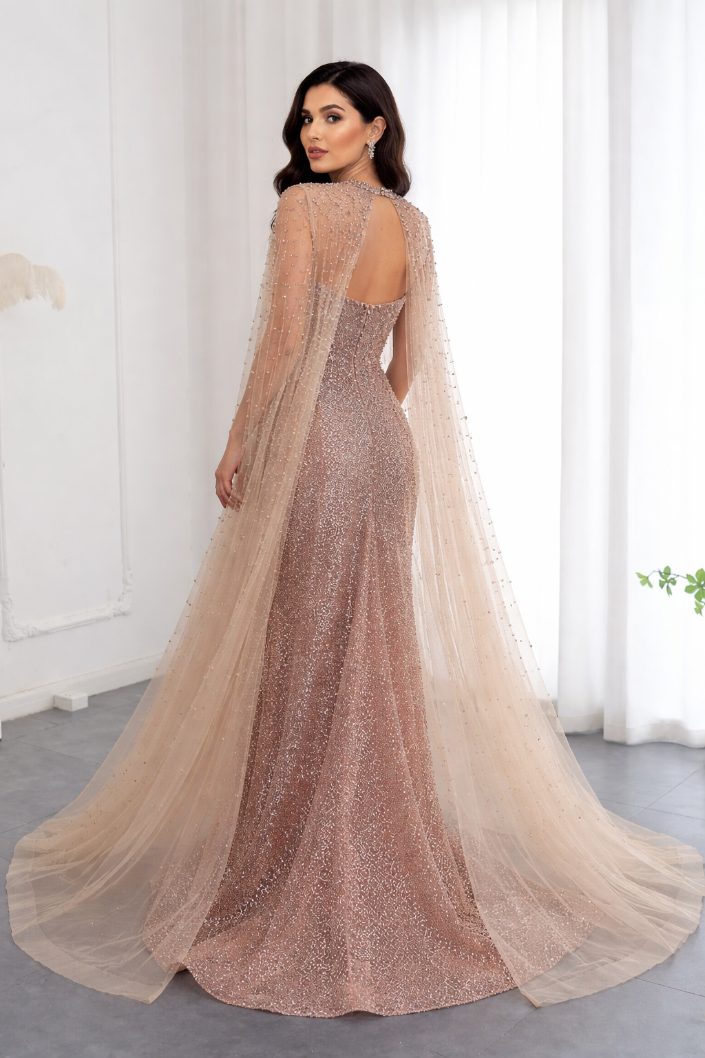 Aurora Blush Evening Gown