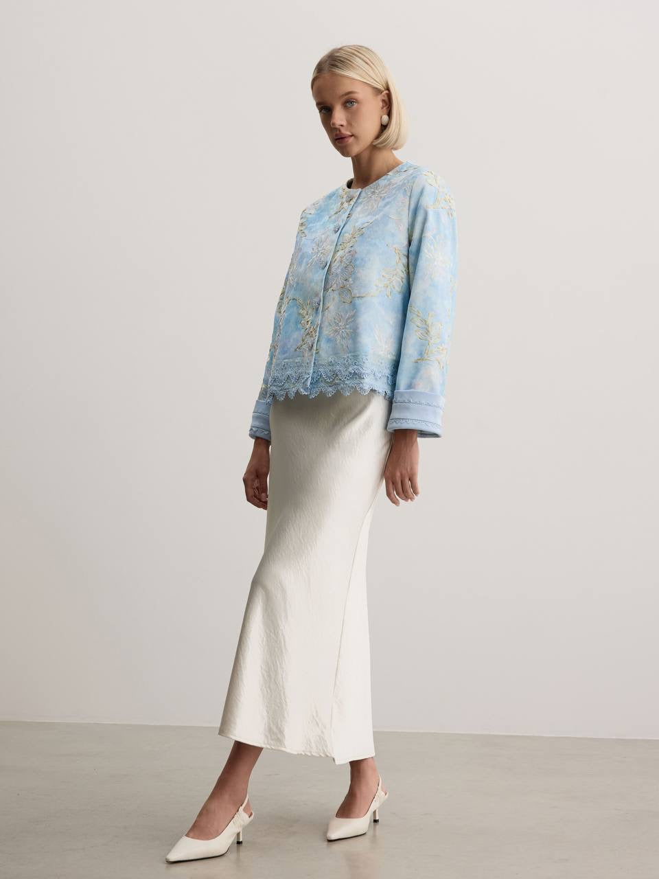 Serena Embroidered Jacquard Jacket