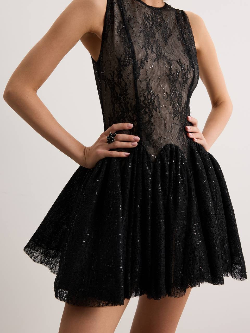 Noir Étoile Mini Dress