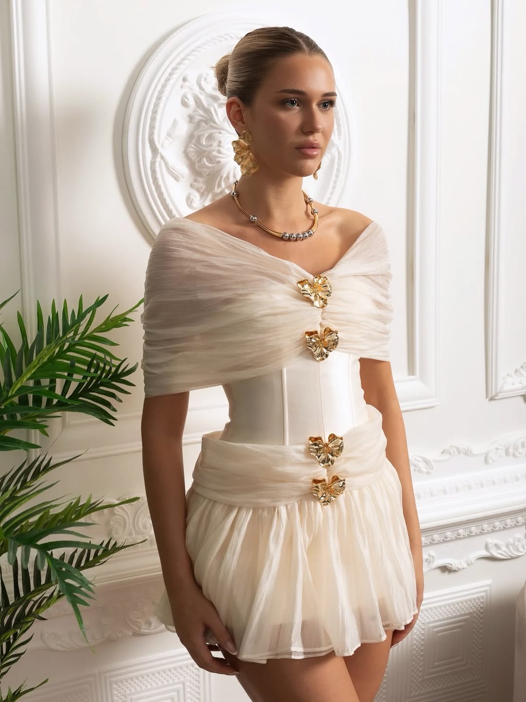 Aurélie Draped Mini Dress