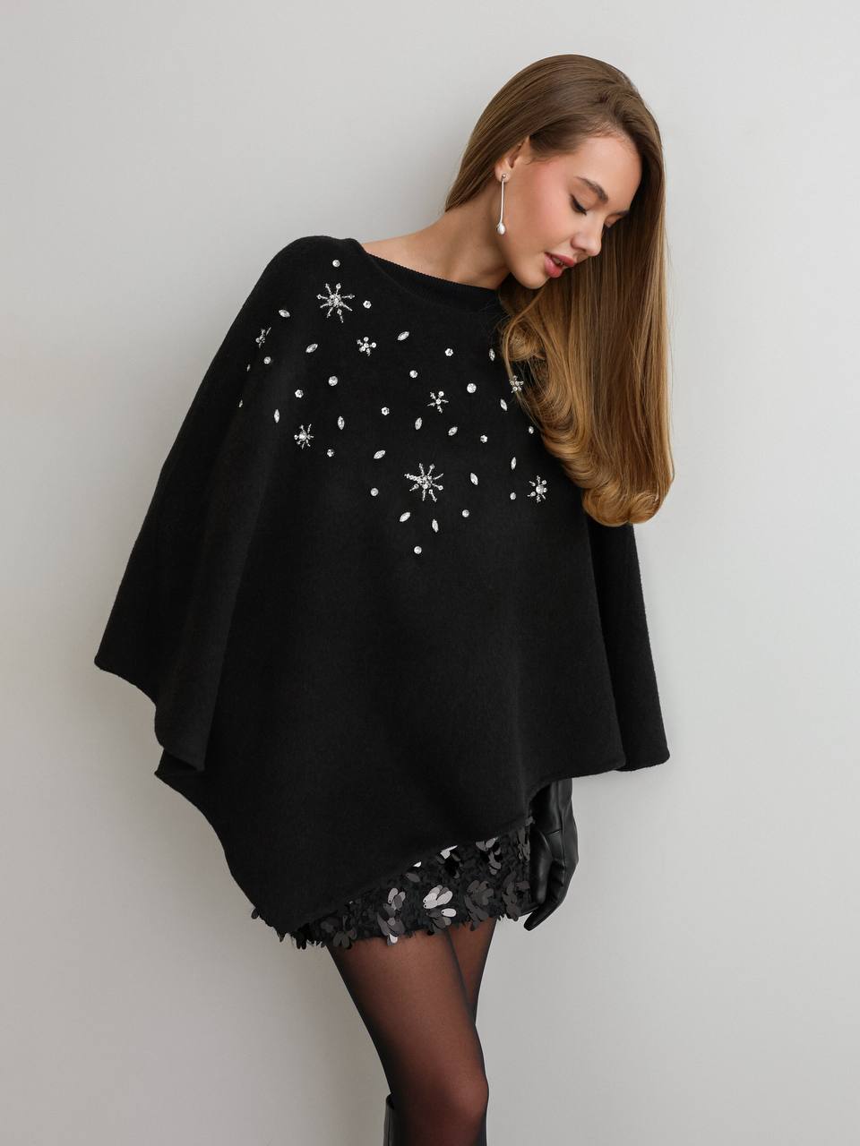 Noir Sequin Mini Skirt