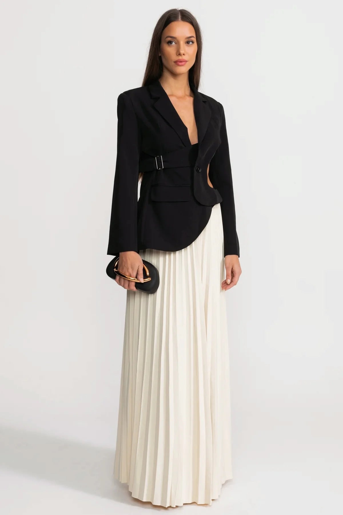 Cut-Out Tailored Blazer