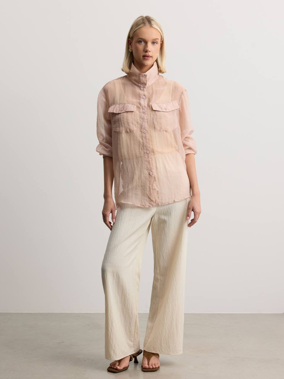 Celeste Organza Blouse Pink