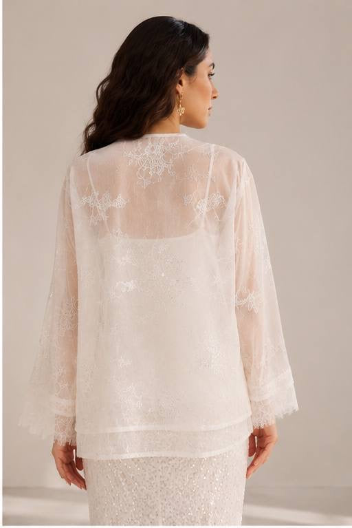 Camellia Lace Kimono Milk