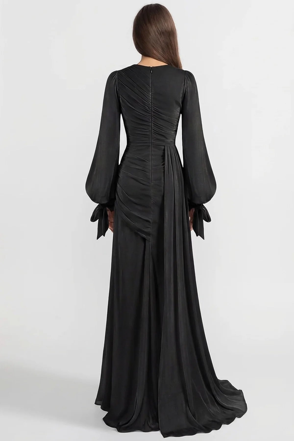Seraphina Draped Maxi Dress Black