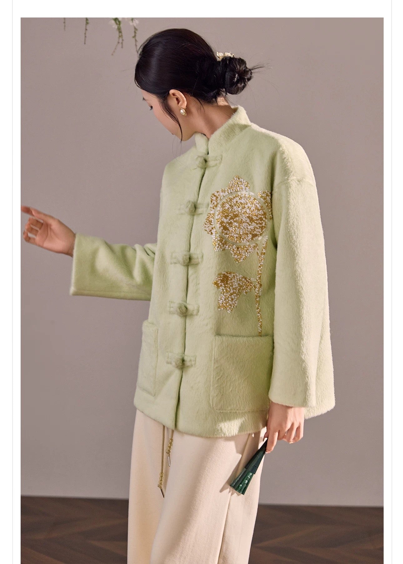 Serenelle Pistachio Coat