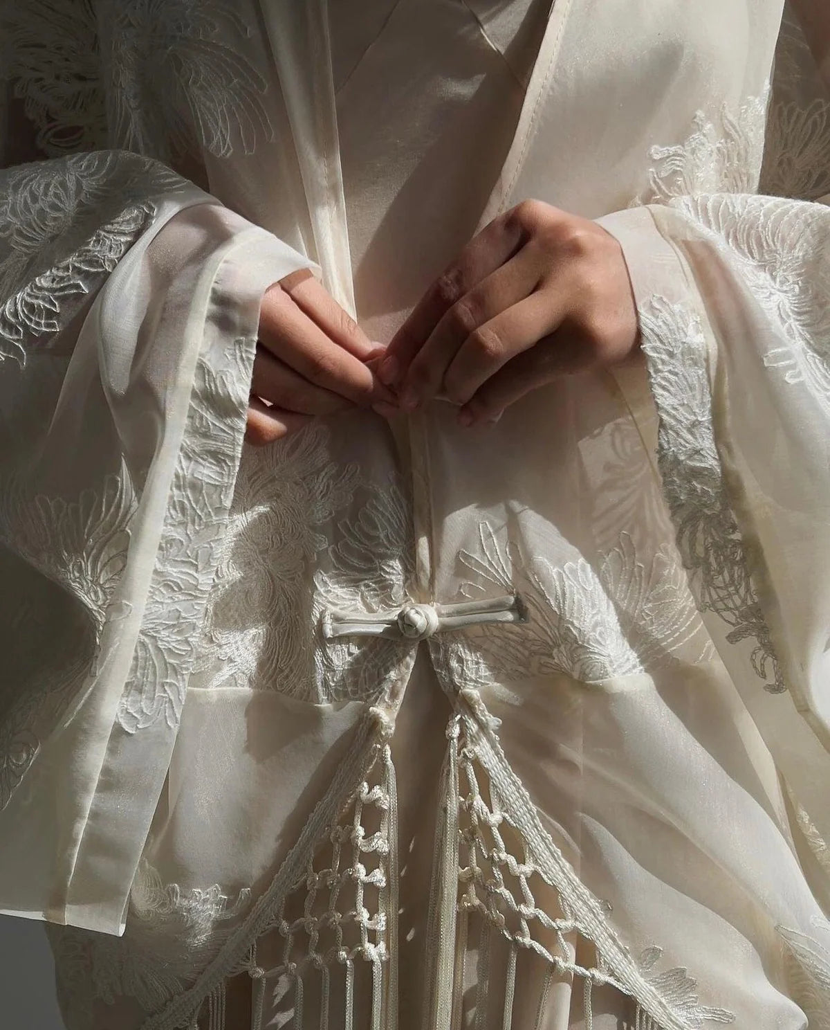 Embroidered Kimono Blouse