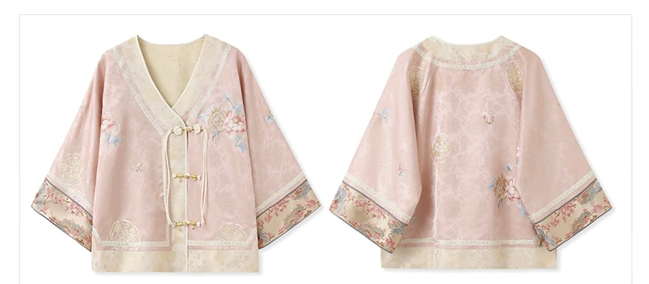 Meilin Silk Kimono Blush