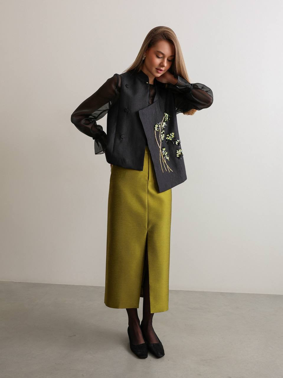 Mei Embellished Vest Black
