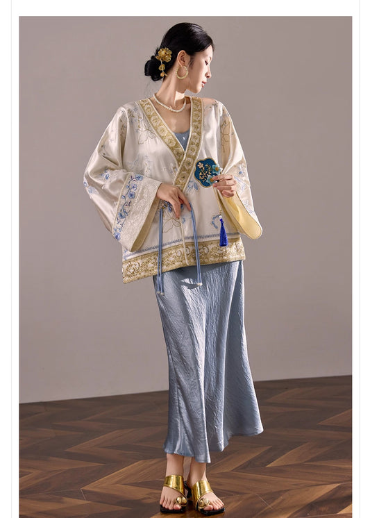 Yue Silk Kimono Pearl