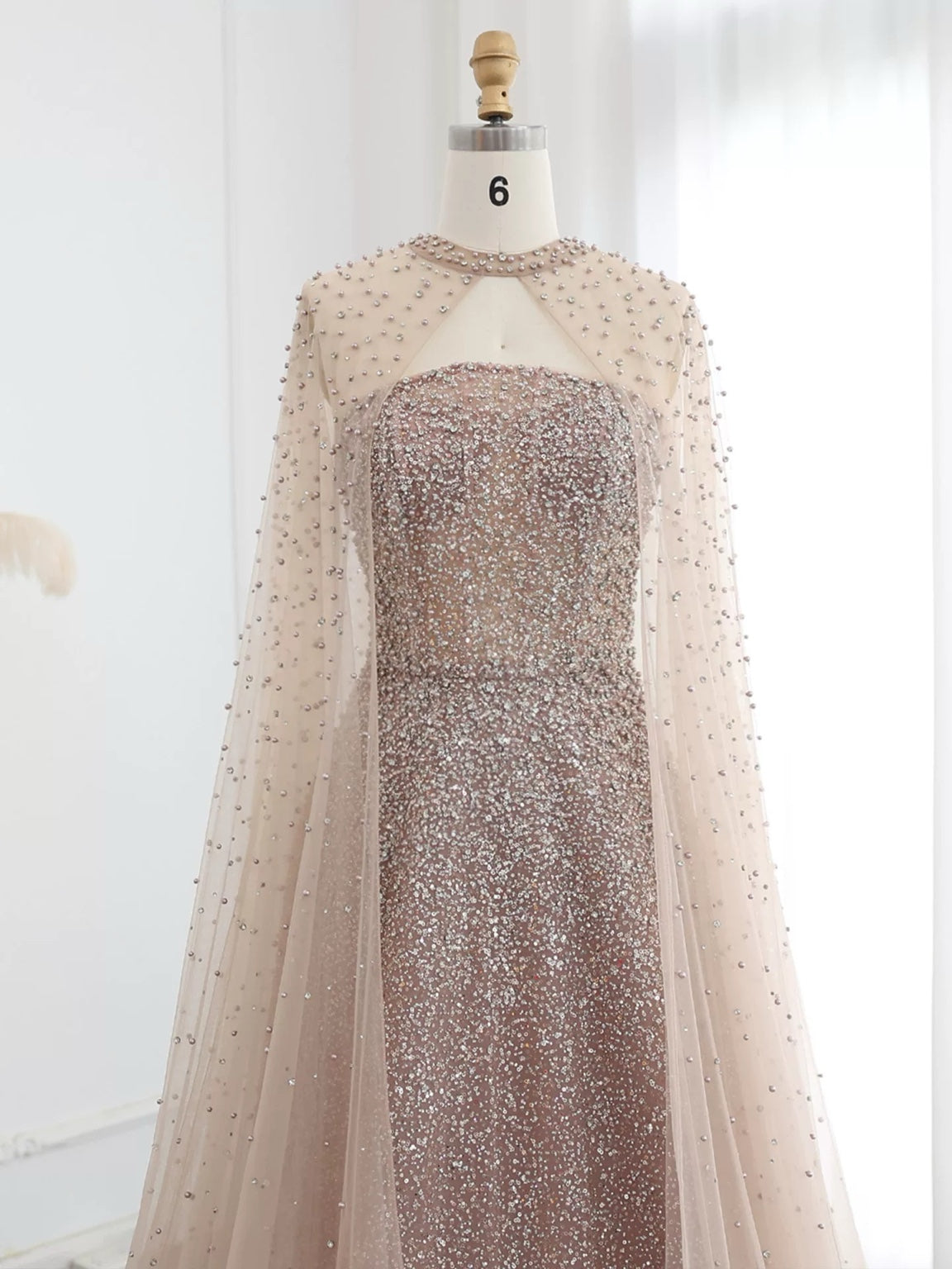 Aurora Blush Evening Gown