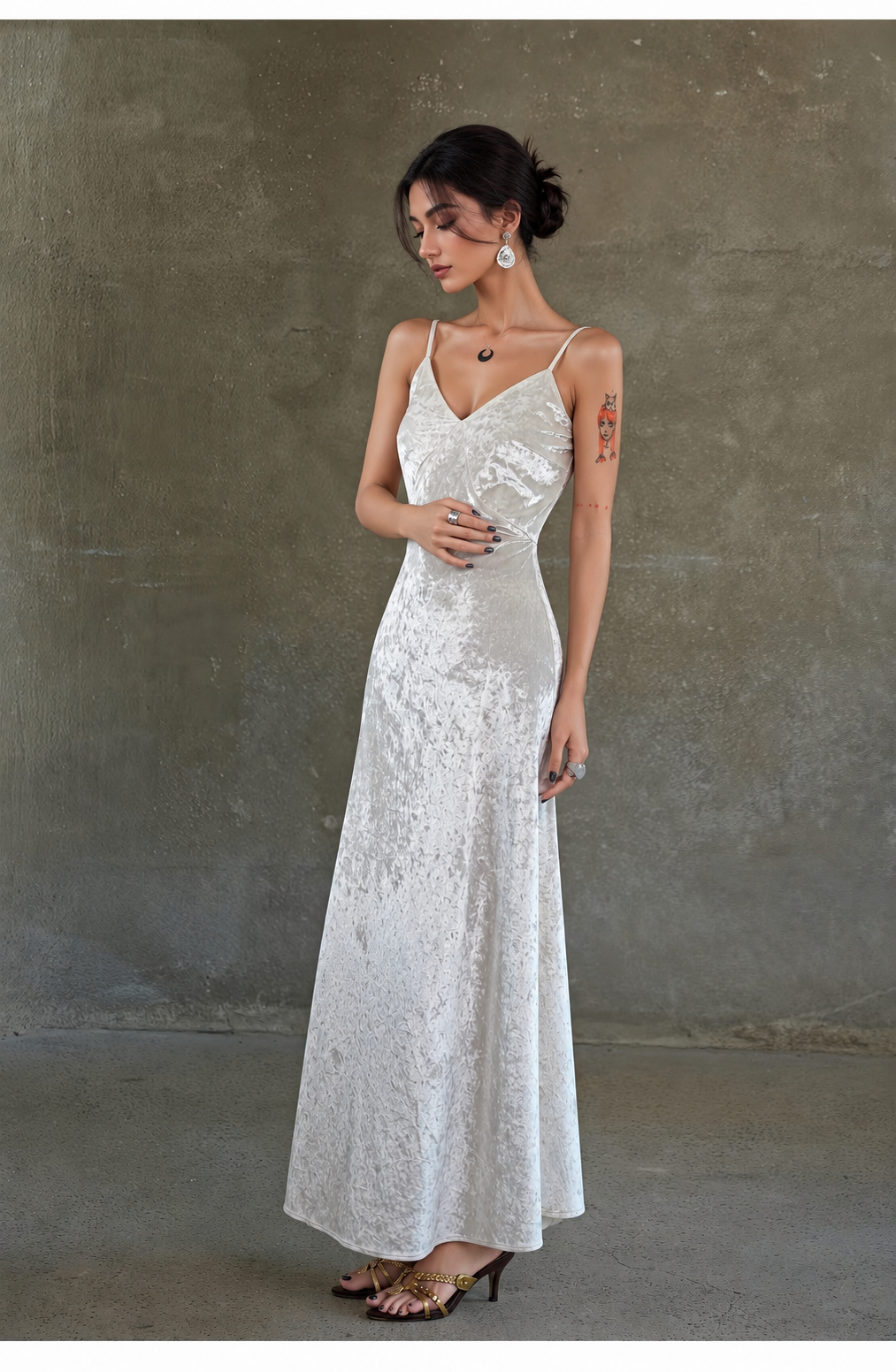 Velvet Sequin Kimono & Maxi Dress Set
