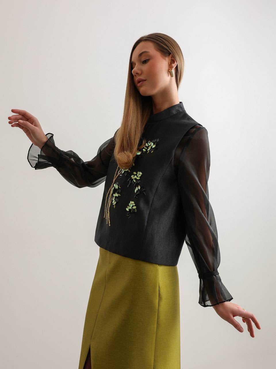Mei Embellished Vest Black