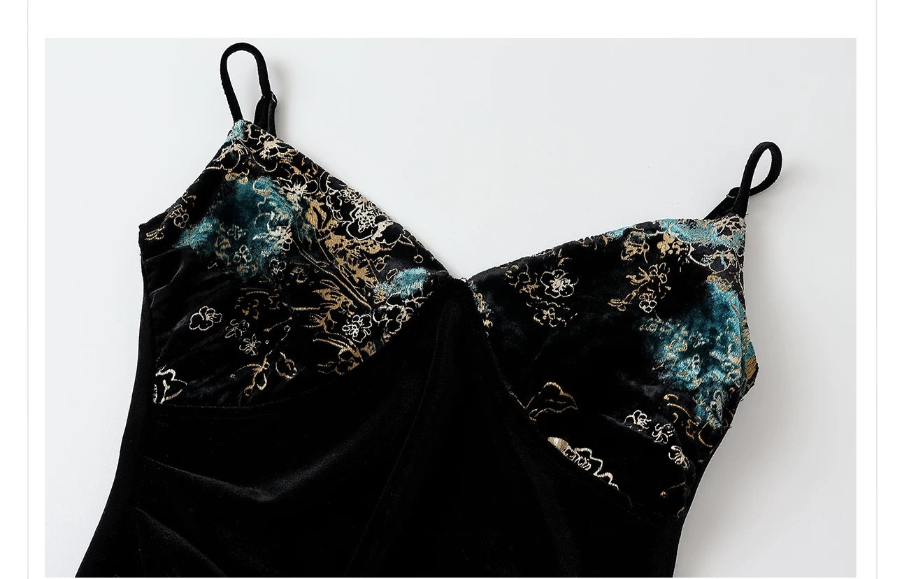 Zafira Silk Slip Dress Black