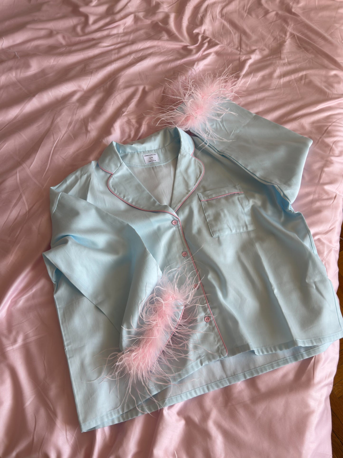 Milana Feather Lounge Set - Mint