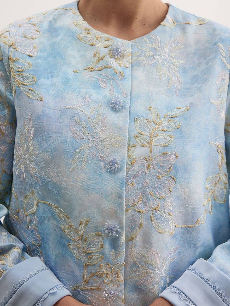Serena Embroidered Jacquard Jacket