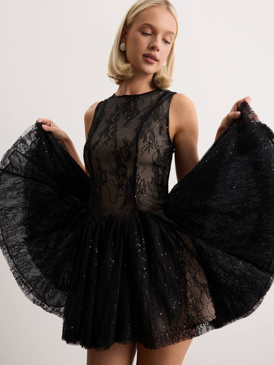 Noir Étoile Mini Dress