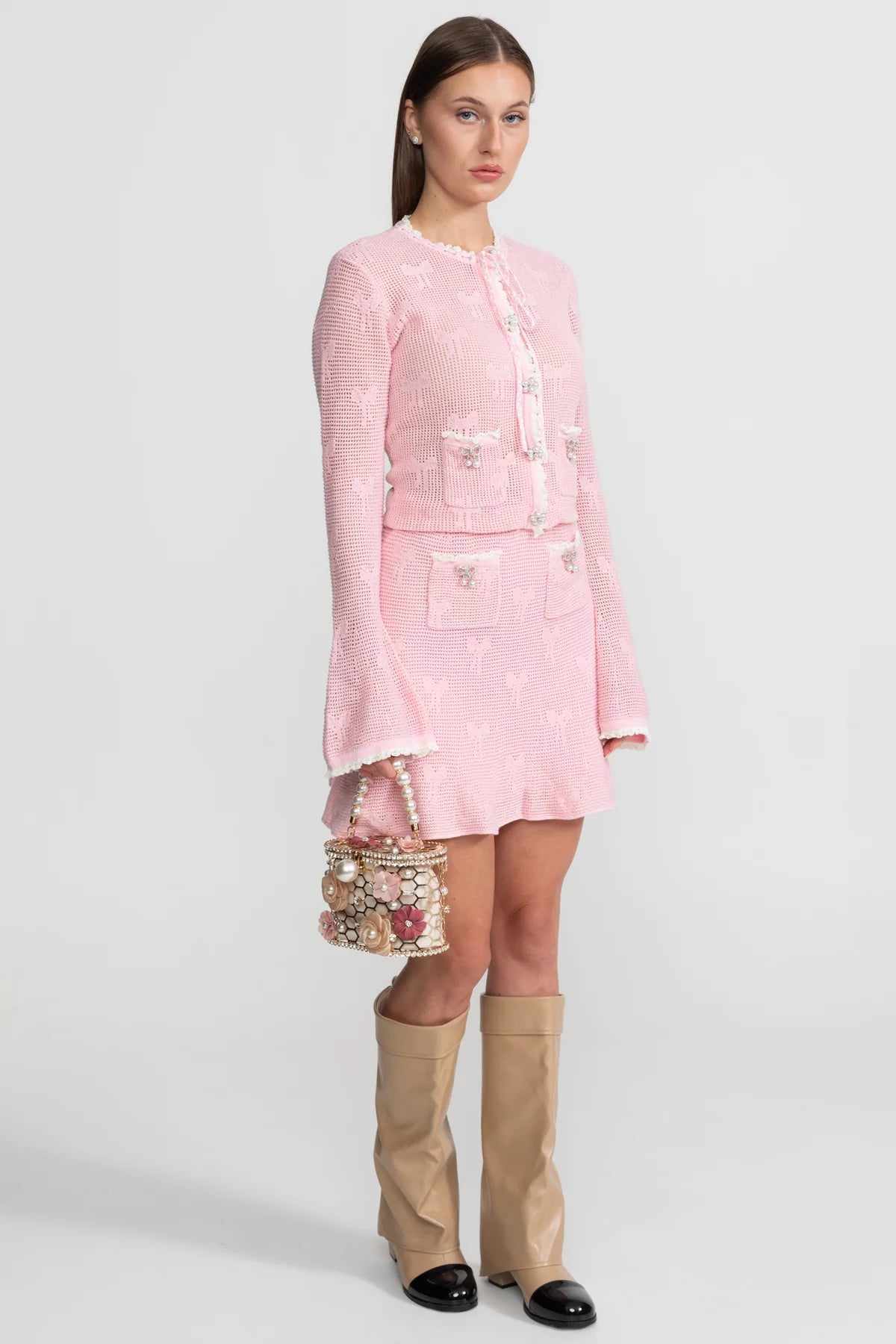 Camellia Pink Knit Mini Set