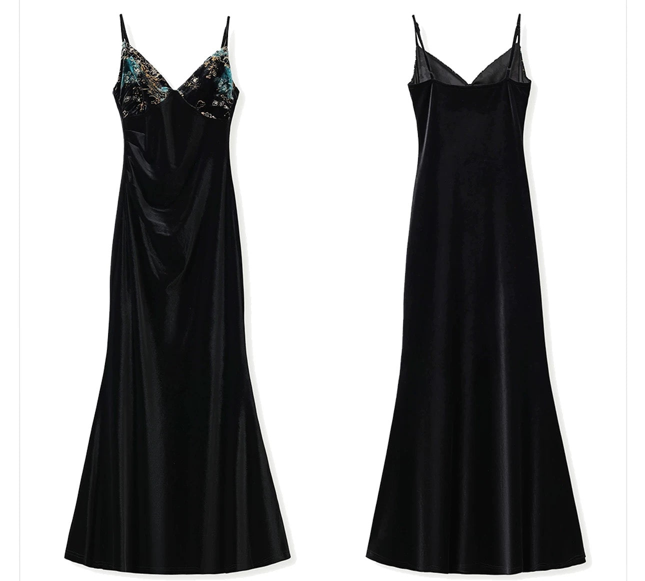 Zafira Silk Slip Dress Black