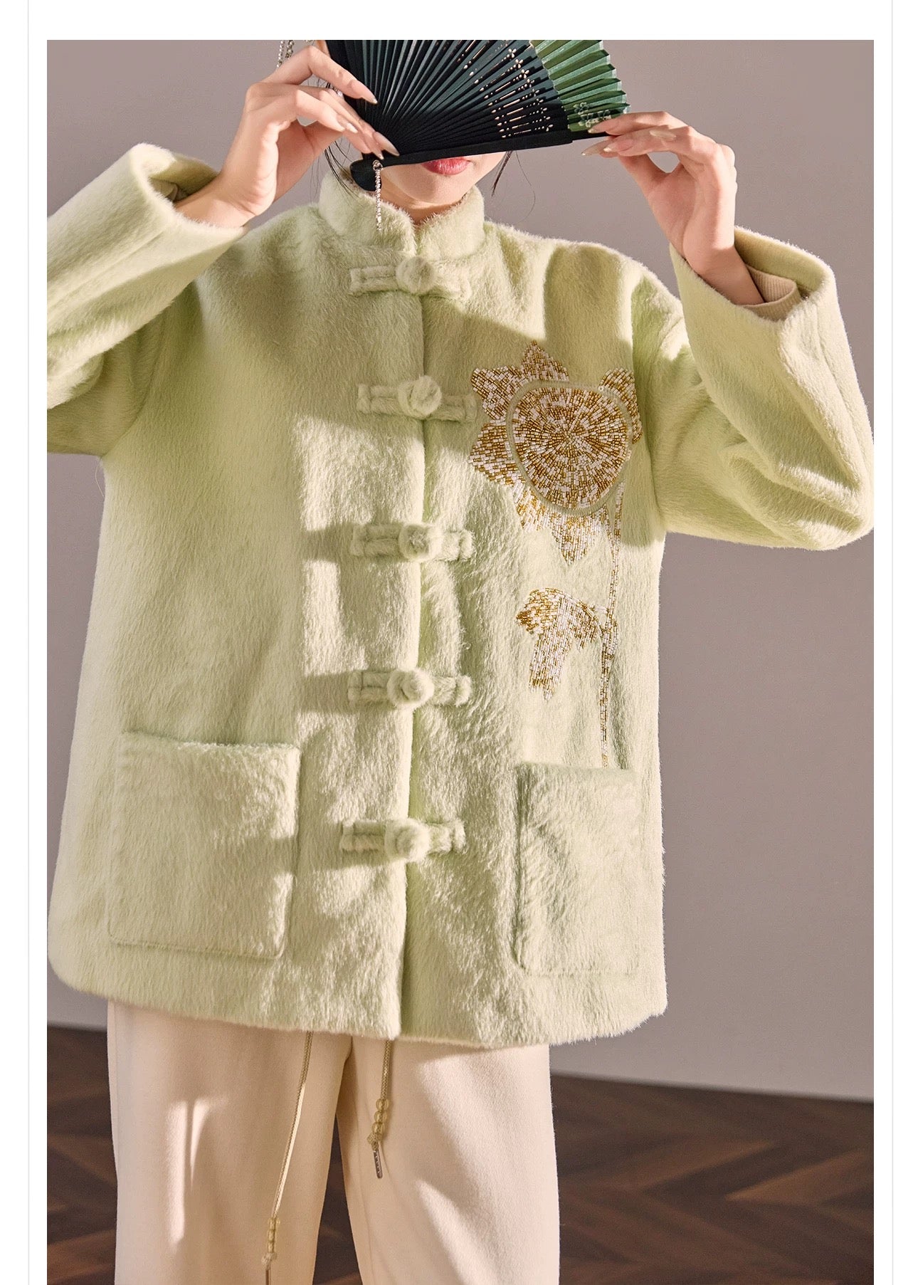 Serenelle Pistachio Coat