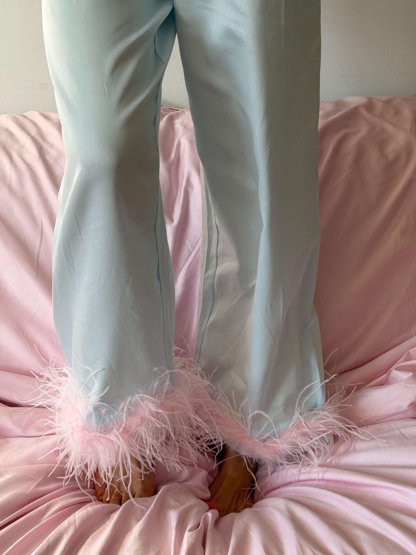 Milana Feather Lounge Set - Mint