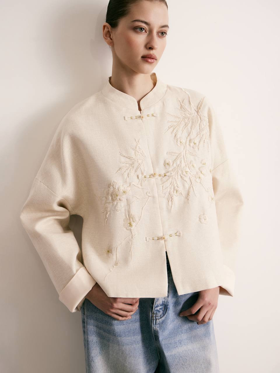 Mei Linen Embroidered Jacket