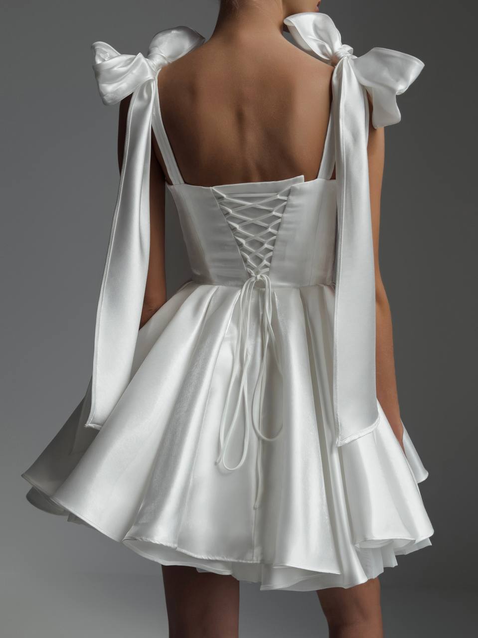 Bow Mini Dress White