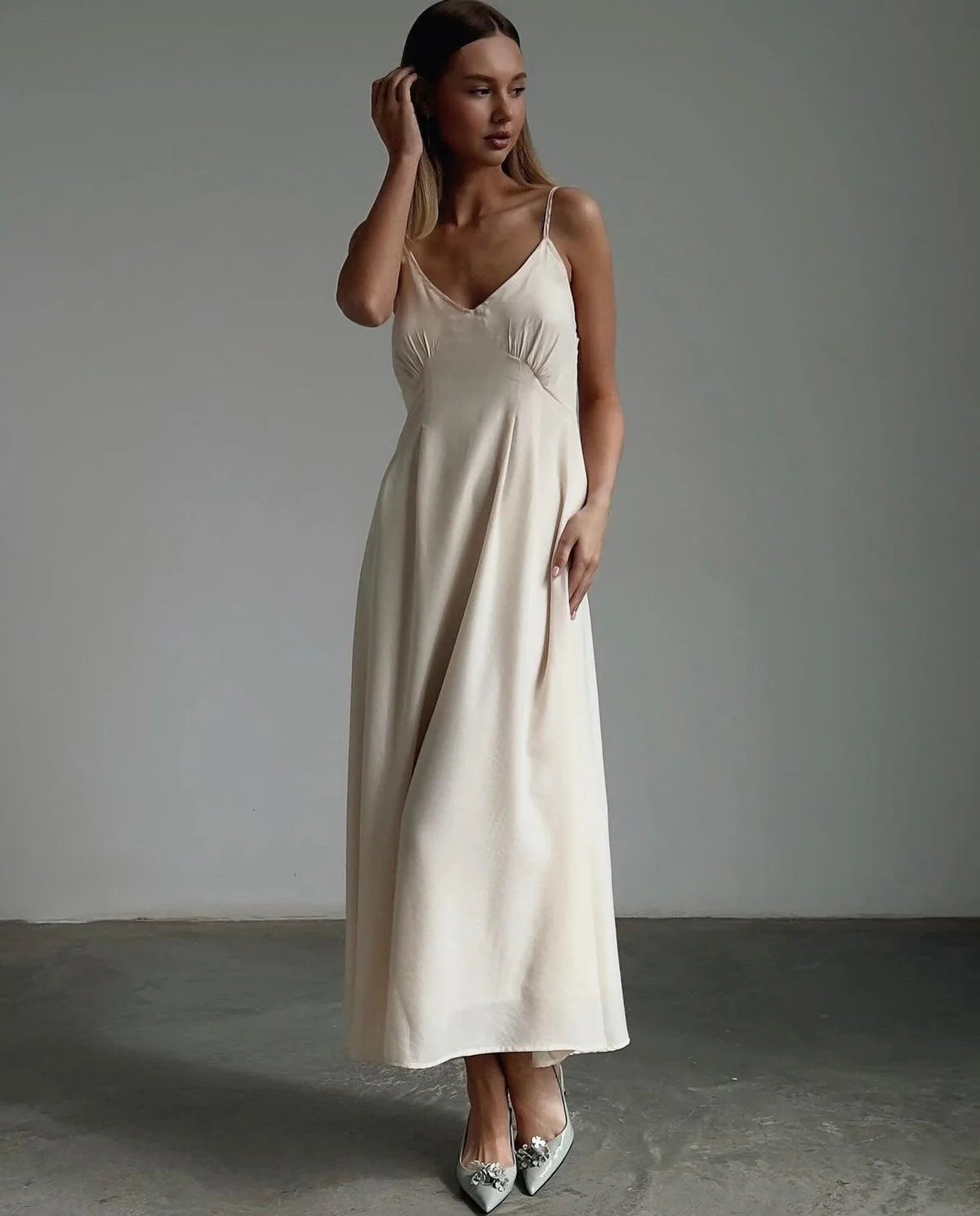 Satin Maxi Slip Dress
