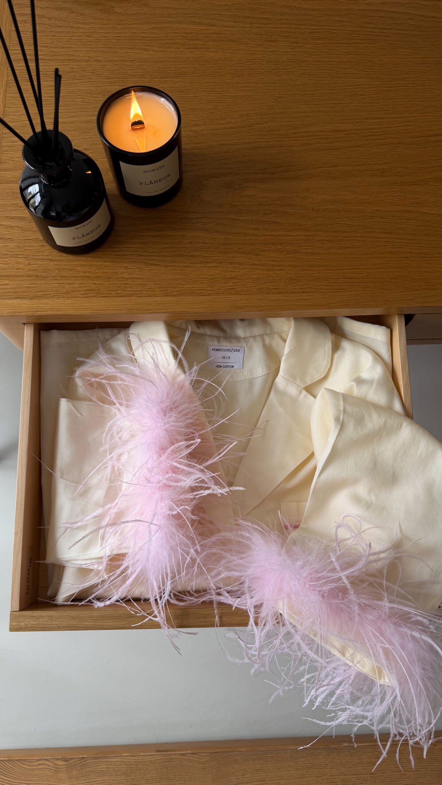 Milana Feather Lounge Set - Butter