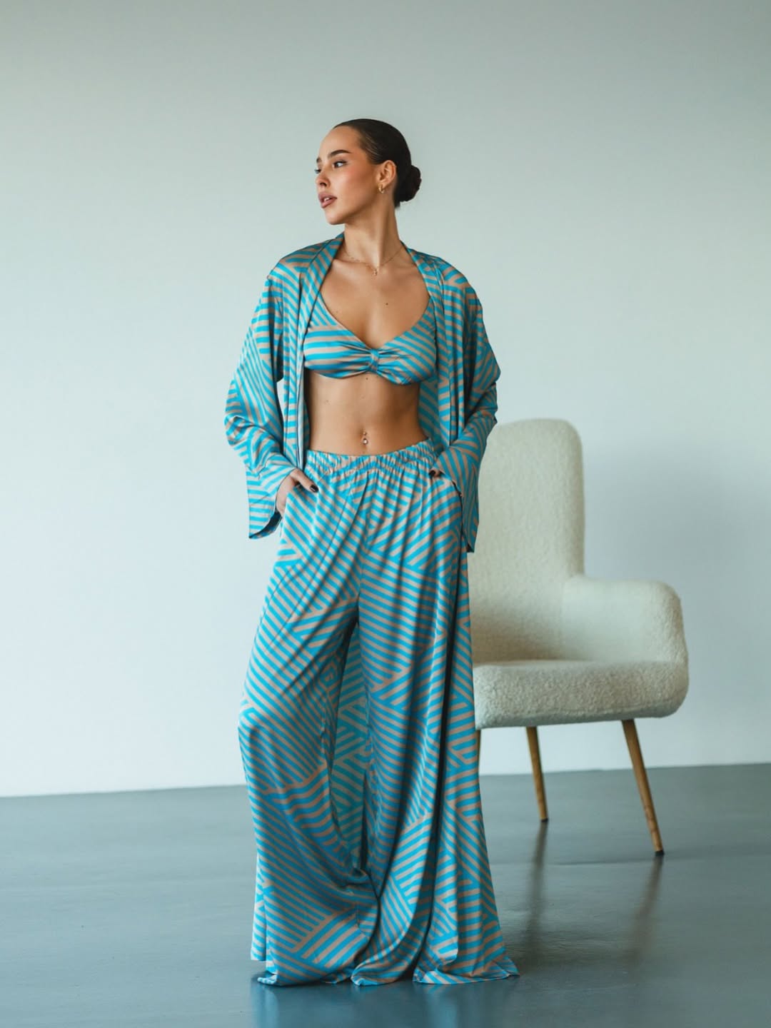 Celeste — striped lounge set