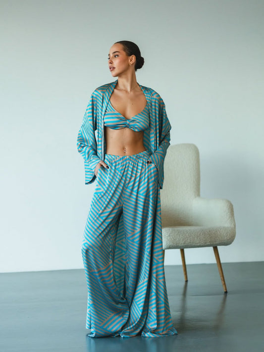 Celeste — striped lounge set