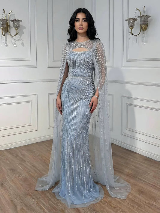 Auriele Blue Evening Gown