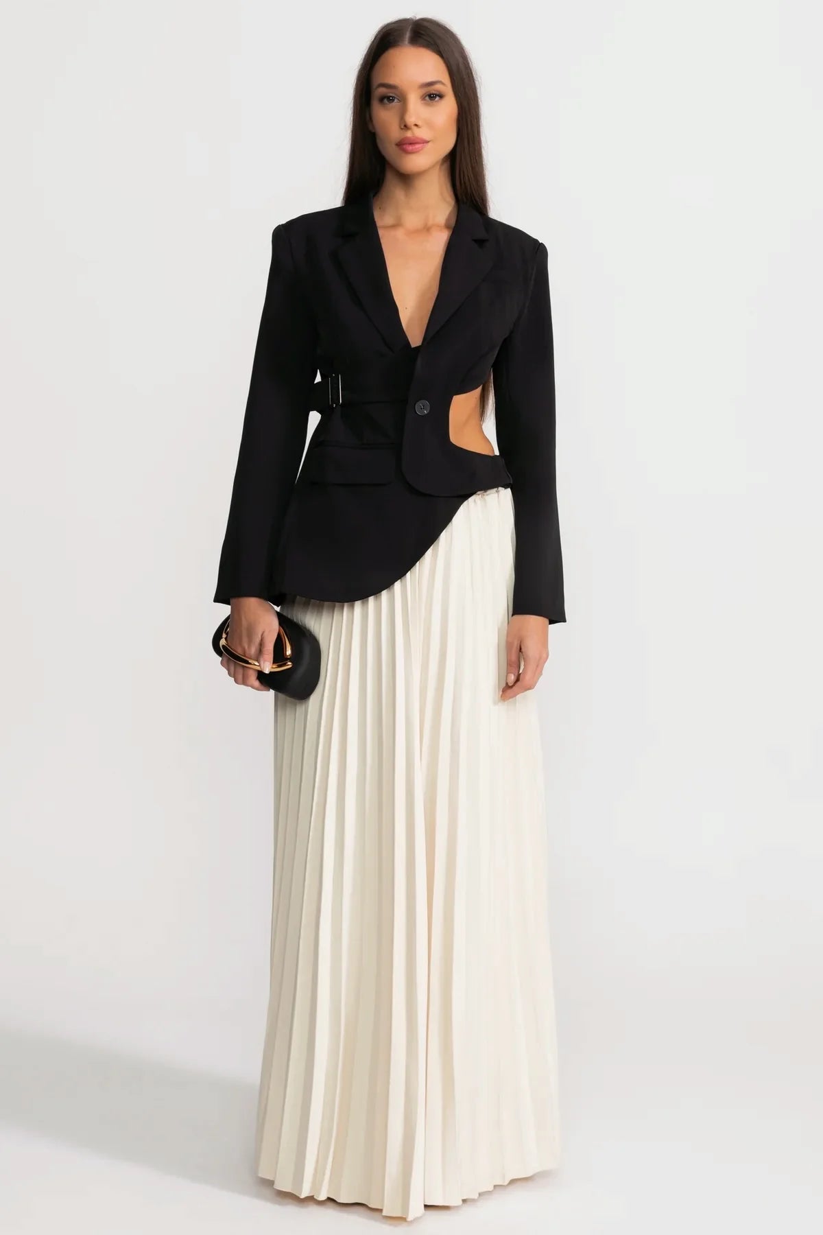 Cut-Out Tailored Blazer
