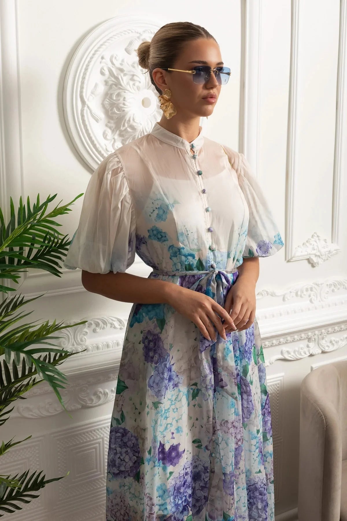 Blossom Sheer Midi Dress