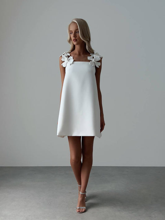 Camellia Floral Strap Mini Dress