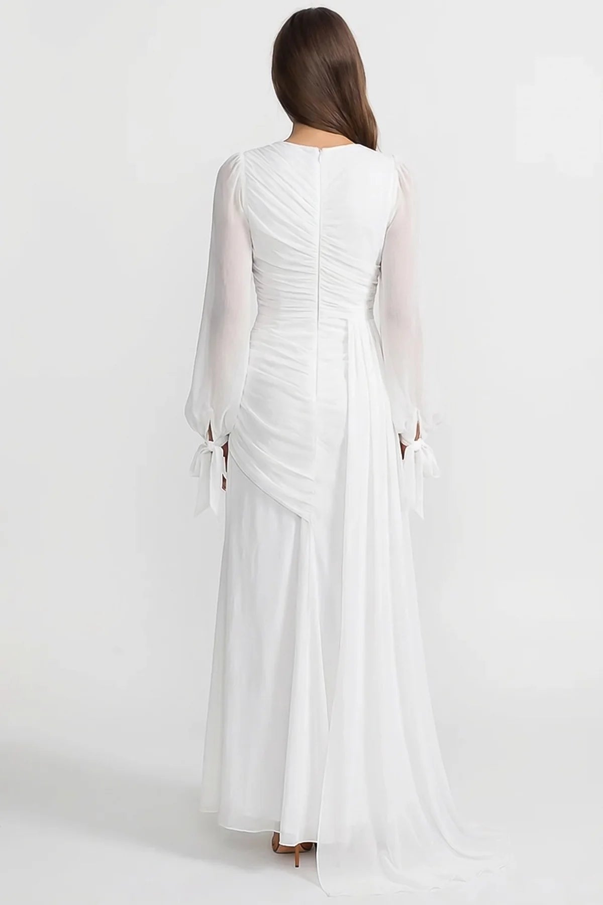 Seraphina Draped Maxi Dress White