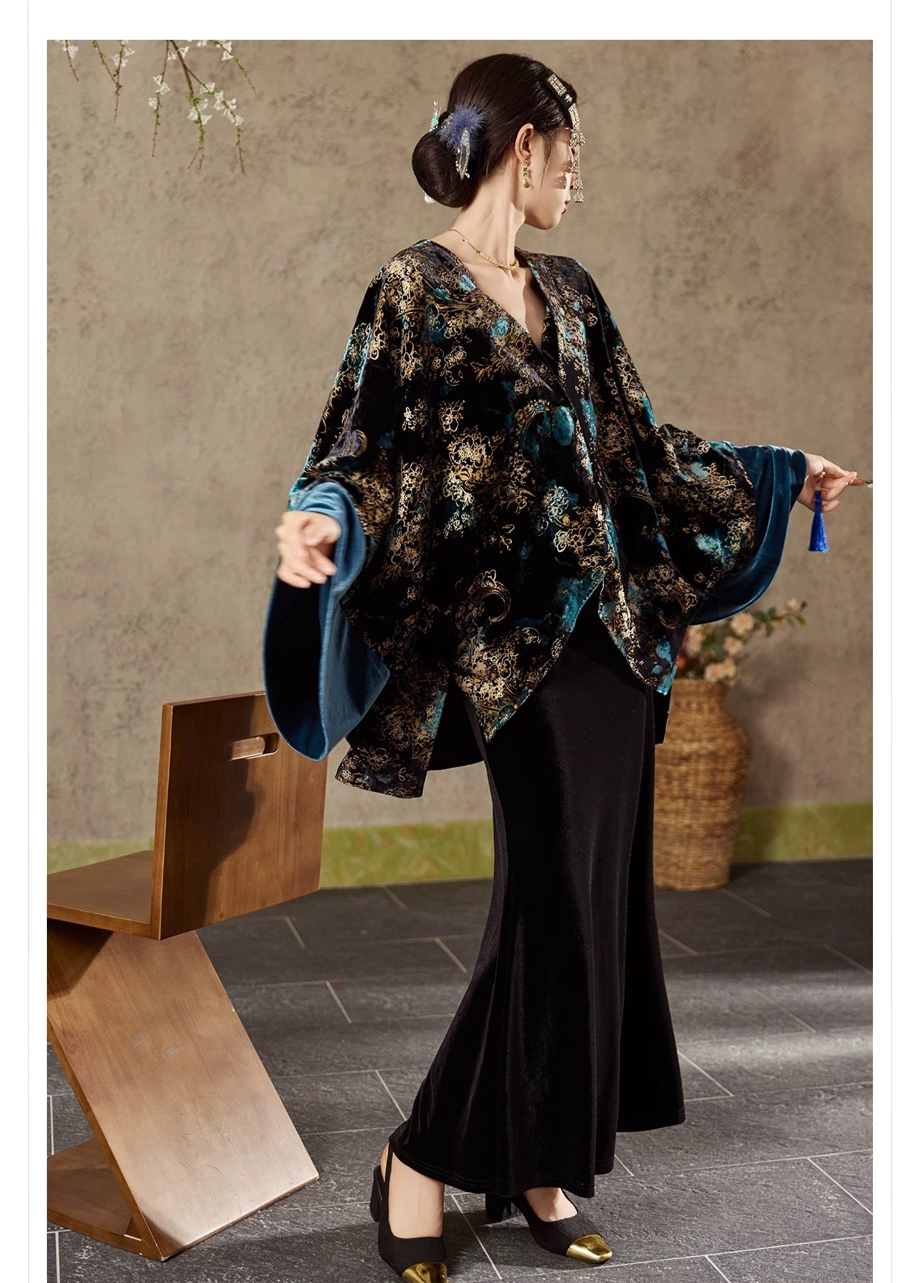 Zafira Silk Slip Dress Black