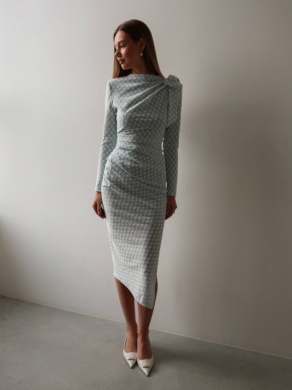 Jacquard Midi Dress