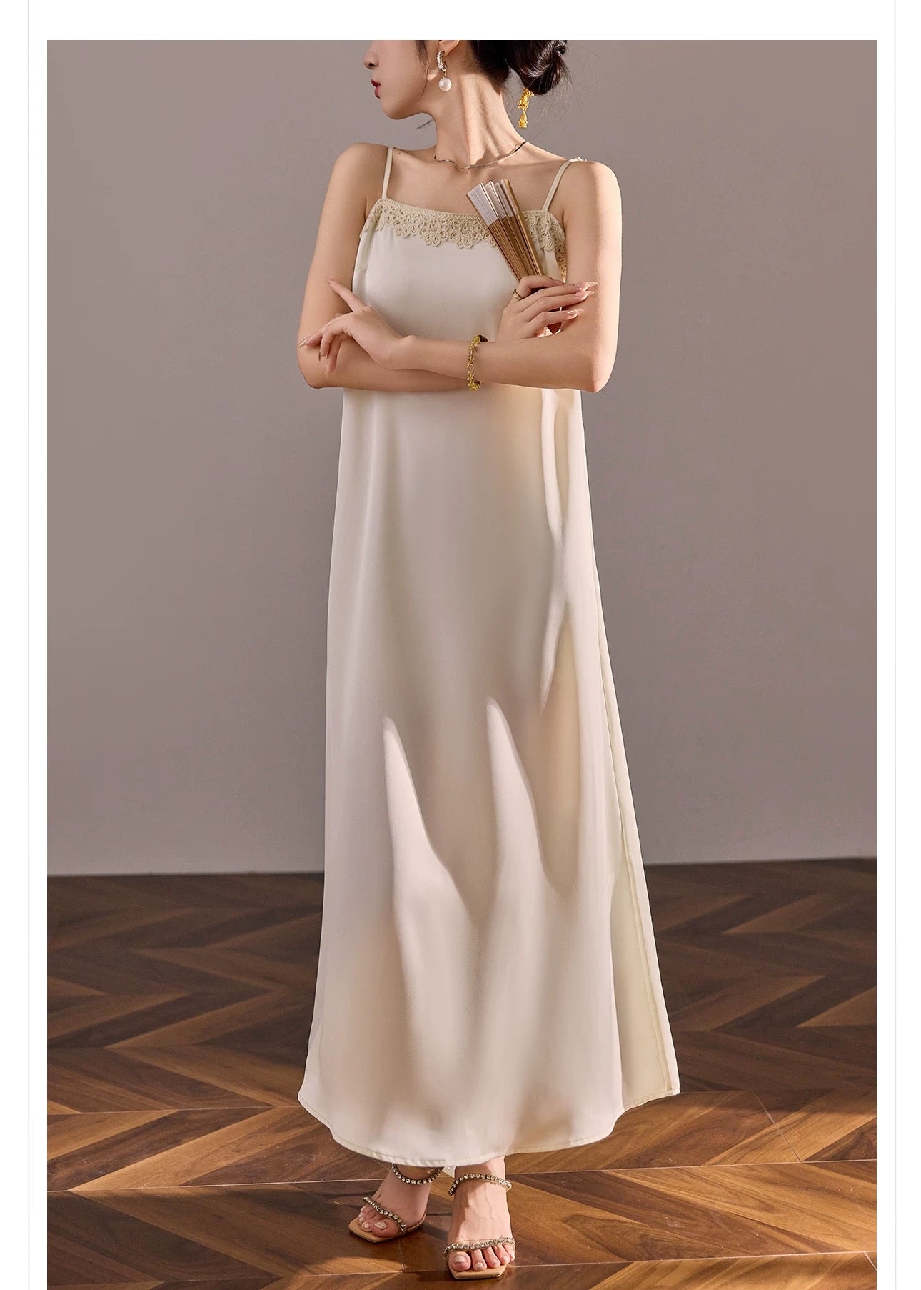 Amara Silk Dress Set Ivory