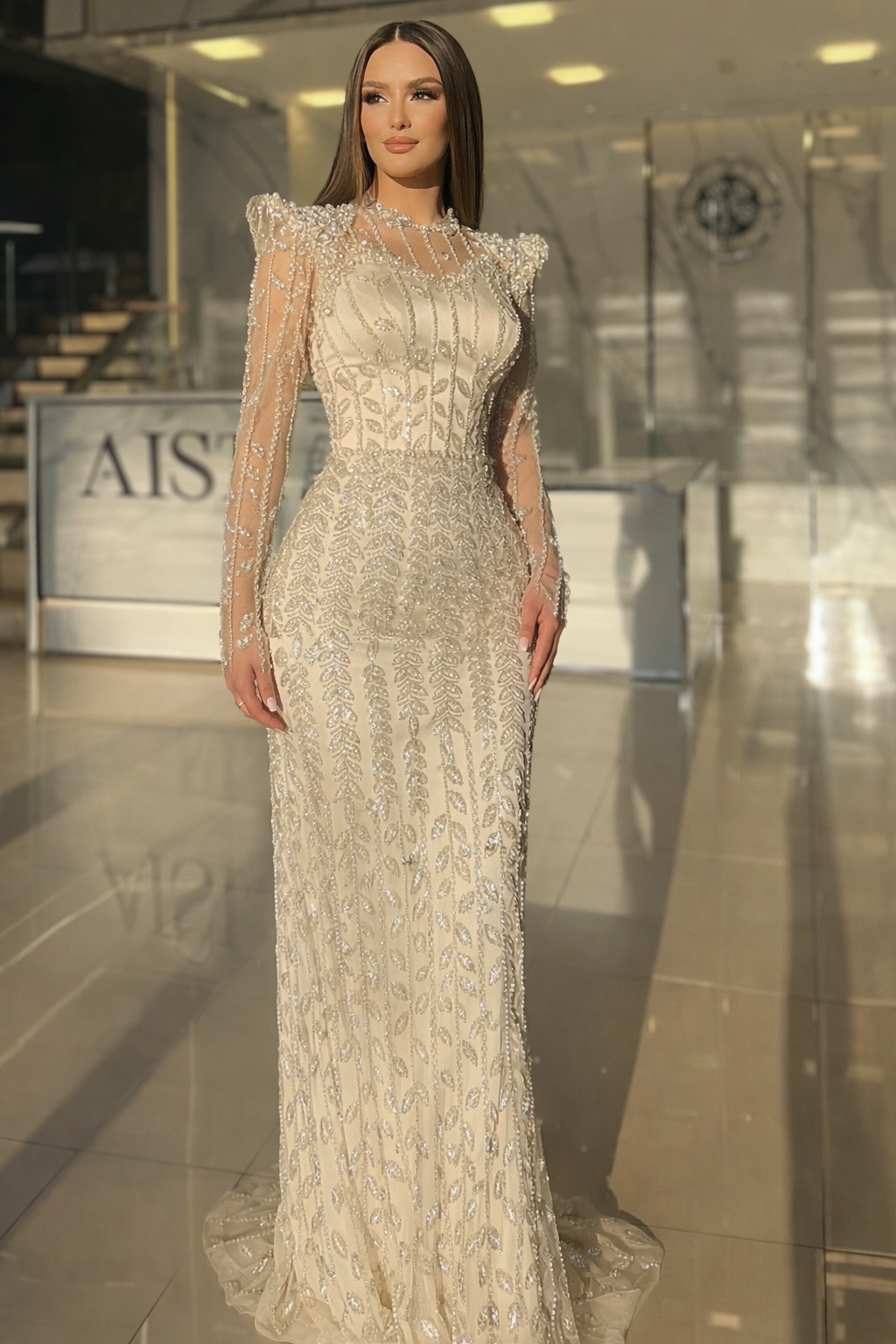 Elara White Gown