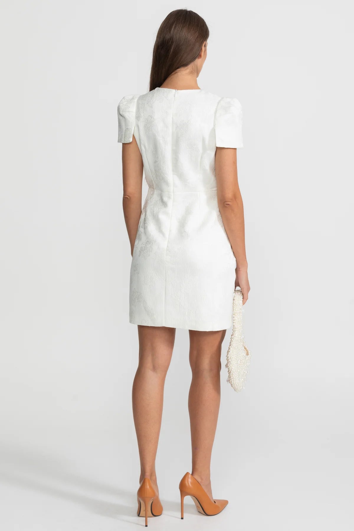 Floria Embellished Mini Dress Ivory