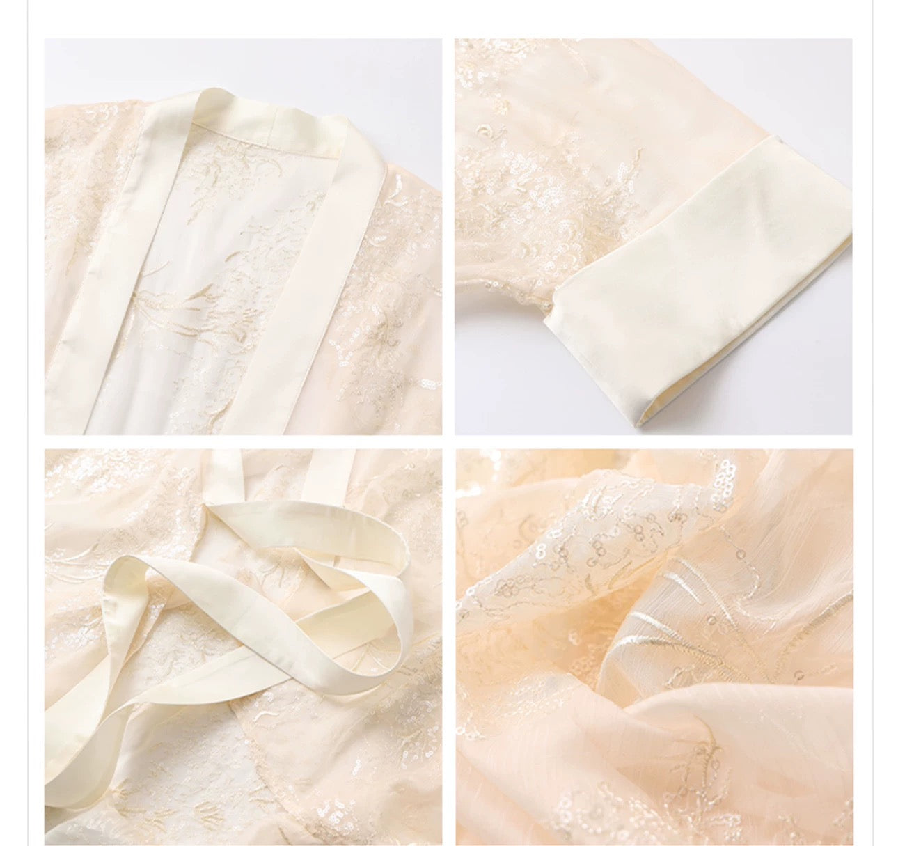 Amani Silk Kimono Ivory